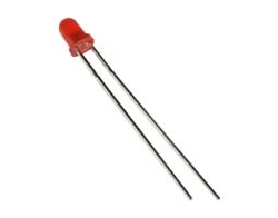 LED-3MM-ST-RED Απλό LED 3mm κόκκινο χρώμα