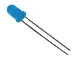 LED-5MM-ST-BLUE Απλό LED 5mm μπλε χρώμα