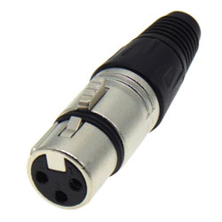 LZ-105 Βύσμα CANON XLR θηλυκό 3P nickel (JT-2044A) JKG 