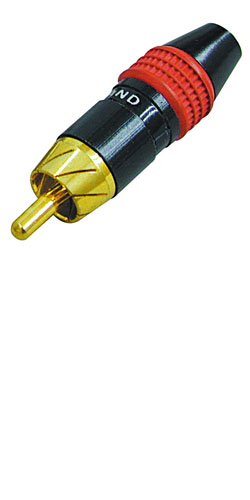OEM LZ511G RED Αρσενικό RCA Μεταλλικό επίχρυσο 7mm (RP030G)