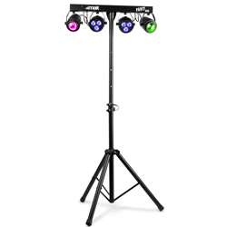 MAX LED Partybar 2x PAR 4-in-1 RGBW + 2x Jellymoon με Βάση και Τηλεχειριστήριο και DMX 153.236