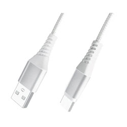 MB380 Καλώδιo USB Type A σε Type C Ταχείας Φόρτισης 30W μήκος 1m σε Λευκό Χρώμα PLY