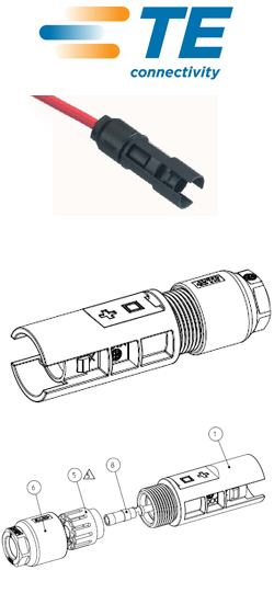 MC4 Male Plus 1394461-3 Connector για φωτοβολταϊκά 4mm Αρσενικό (+)