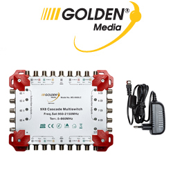 GOLDEN MEDIA MS-9908LC Cascade Κεντρικός Πολυδιακόπτης 9 / 8 + Επίγειο σήμα