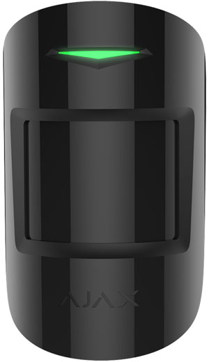 AJAX COMBI PROTECT BLACK - Ασύρματος Ανιχνευτής Κίνησης Εσωτ. Χώρου με Θραύση Κρυστάλλων & Pet immunity