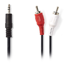 NEDIS CAGL22200BK100 Καλώδιο ήχου Jack 3.5mm αρσ. stereo σε 2x RCA αρσ. 10m 
