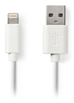 NEDIS CCGL39300WT20 Καλώδιο Lightning σε USB για φόρτιση και μεταφορά δεδομένων 2m 
