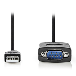 NEDIS CCGW60852BK09 Μετατροπέας USB-A αρσ. σε RS232 αρσ. USB 2.0 καλώδιο 0.9 m