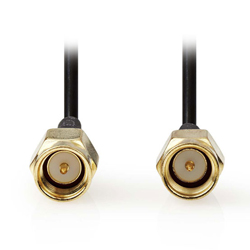 NEDIS CSGL02000BK50 Καλώδιo SMA αρσ. - SMA αρσ. με επίχρυσα βύσματα 5m 