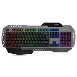 NOD FURY Ενσύρματο Gaming Πληκτρολόγιο USB με RGB LED οπίσθιο φωτισμό και palm rest