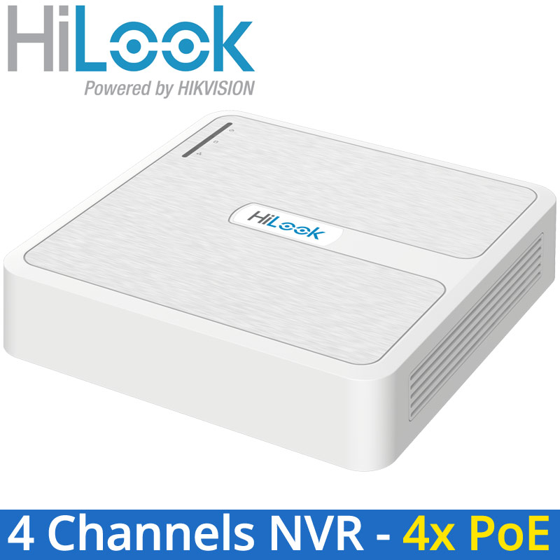 HILOOK NVR-104H-D/4P(D) Δικτυακό Καταγραφικό NVR 4 Καμερών (έως 6MP) με 4 θύρες PoE (H.265+/HDMI/VGA)