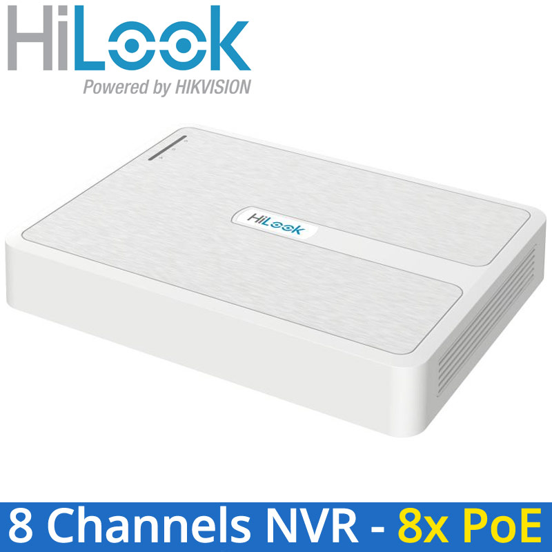 HILOOK NVR-108H-D/8P(D) Δικτυακό Καταγραφικό NVR 8 Καμερών (έως 6MP) με 8 θύρες PoE (H.265+/HDMI/VGA)