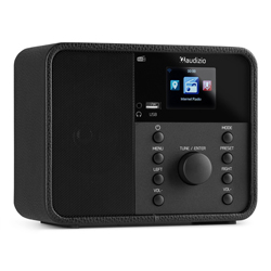 AUDIZIO NARDO BLACK Wi-Fi Internet / DAB+ / FM Radio με Bluetooth και Ξυπνητήρι σε Μαύρο 102.460