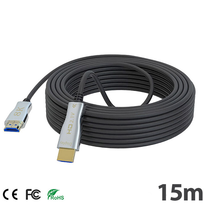 ANGA OP-OF15-8K HDMI 2.1 Optic Fiber Cable 15m | 8K@60Hz, 4K@120Hz & 48Gbps 