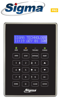 Sigma ORPHEUS KP/B Πληκτρολόγιο αφής με φωτιζόμενα πλήκτρα και LCD οθόνη μπλέ χρώματος