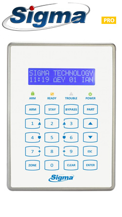 Sigma ORPHEUS KP/W Πληκτρολόγιο αφής με φωτιζόμενα πλήκτρα και LCD οθόνη μπλέ χρώματος