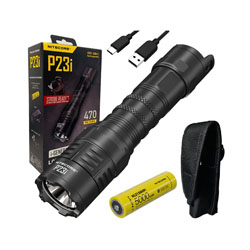 NITECORE P23i Φακός LED PRECISE Strobe Ready Επαναφορτιζόμενος 3000 Lumens + Μπαταρία 5000mAh 