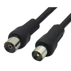 PAL-0038 BLACK Καλώδιο TV Αρσενικό-Θηλυκό 1.5m σε Μαύρο Χρώμα