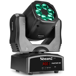 BEAMZ Panther 80 LED Moving head 6x 12W CREE RGBW, DMX, με περιστρεφόμενους φακούς 150.440