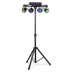MAX LED PARTYBAR10 2x Jellymoon + 2x PAR + UV / STROBE με Βάση και Τηλεχειριστήριο και DMX 153.008