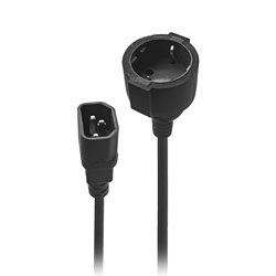 NOD PC14-020C Καλώδιο τροφοδοσίας Schuko θηλυκό - IEC-320-C14 αρσενικό 0.2m