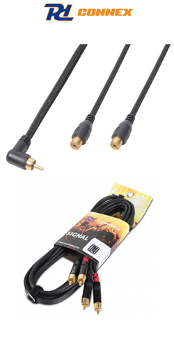 PD Connex CX143 Ποιοτικό Καλώδιο (Y) 1 x RCA αρσενικό σε 2 x RCA θηλυκά 0.3m 177.122 