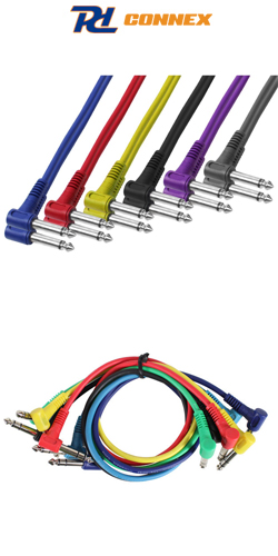 PD Connex CX96-05 Ποιοτικά PATCH 6 x Καλώδια JACK 6.3mm MONO αρσενικό σε JACK 6.3mm MONO αρσενικό 0.5m 177.127 