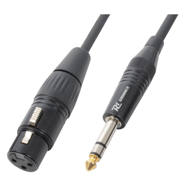 PD Connex CX46-1 Ποιοτικό Καλώδιο XLR 3p θηλυκό σε JACK 6.3mm STEREO αρσενικό 1.5m 177.083