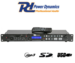 POWER DYNAMICS PDC-70 Επαγγελματικός MP3/USB/SD Player με υποδοχή μικροφ. και Τηλεχειριστ. 172.703