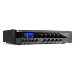 POWER DYNAMICS PDW500MP3 PA Mixer ενισχυτής 6 Ζωνών 500W RMS, 4-16 Ohm, 100V, USB, SD, FM, BT 952.088