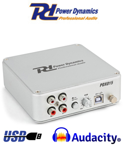 POWER DYNAMICS PDX015 USB Προενισχυτής πικάπ - Phono Pre-amplifier με Software 172.775