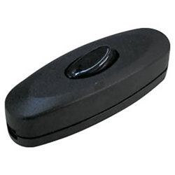 OEM POR-0095 Διακόπτης Rocker ON-OFF Οβάλ Ενδιάμεσος Χειρός 250V Μαύρος