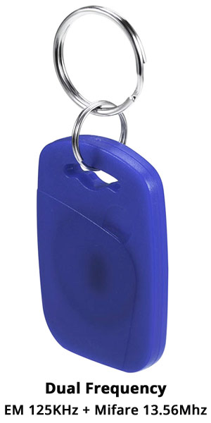PSP-EM-MF Μπρελόκ Proximity ΔΙΠΛΗΣ ΣΥΧΝΟΤΗΤΑΣ (EM 125KHz + MIFARE 13.56Mhz) σε ΜΠΛΕ Χρώμα