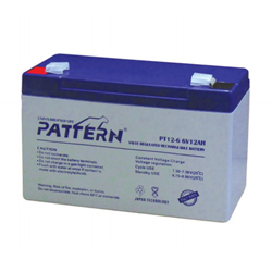 PT12-6 PATTERN Επαναφορτιζόμενη Μπαταρία Μολύβδου 6 Volt /12 Ah Japan Technology