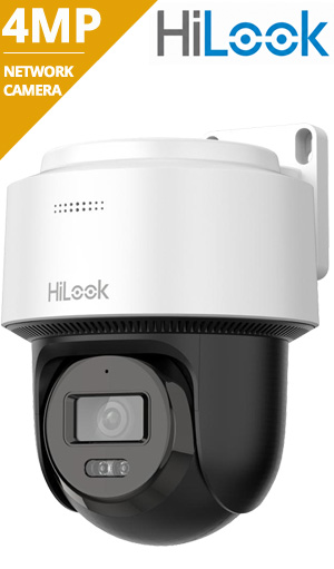HILOOK PTZ-N2C400M-DE 2.8mm 4MP Ενσύρματη Δικτυακή Mini PT IP Camera, Auto-Tracking Lite, Mic, Speaker, MicroSD, PoE, IP66