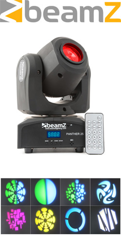 BEAMZ Panther 25 LED Spot 12W CREE LED moving head DMX με τηλεχειριστήριο 150.460