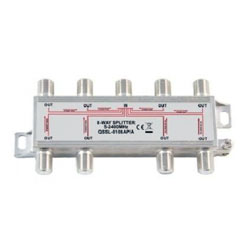 JAGER QSPL8 Διακλαδωτής TV-SAT 8 εξόδων (5 - 2400 MHz) με φις F και dc pass     