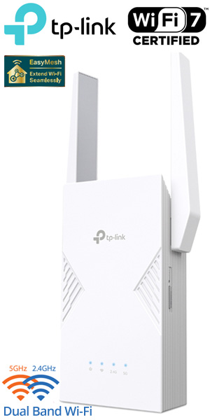 TP-LINK RE235BE BE3600 Dual-Band Wi-Fi 7 Range Extender-Access Point με 2.5 Gigabit Ethernet Port & EasyMesh