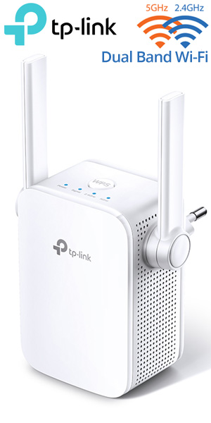 TP-LINK RE305 AC1200 Mesh Wi-Fi Range Extender, Dual band 2,4GHz and 5GHz V4