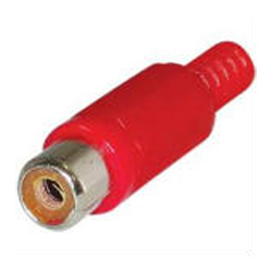 CN-76R Βύσμα RCA θηλυκό πλαστικό Κόκκινο (RP006)