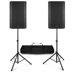SET-DJ AUDIO 72 Επαγγελματικό Σετ Αυτοενισχυόμενα 2x VONYX VSA12 Bi Active + Βάσεις + Τσάντα