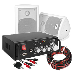 SET_HOMEAUDIO 18 Πλήρες Hi-Fi πακέτο ήχου με AV340 + ODS40W 100.016 + Καλωδιώσεις