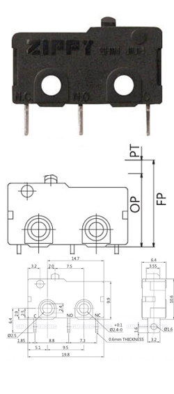 SM-05S-00P0-Z Μικροδιακόπτης button