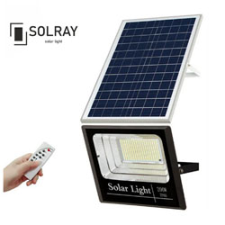 S01C-300W Προβολέας LED 4900lm IP65 με Ηλιακό πάνελ 300W και ψυχρό φωτισμό 6200Κ  