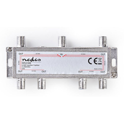 NEDIS SSPL610ME Διακλαδωτής TV-SAT 6 εξόδων (5 - 2400 MHz) με φις F και dc pass