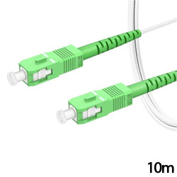 ANGA Καλώδιο Οπτικής Ίνας - Οπτικό Patch Cord SC/APC - SC/APC, Μήκος 10 Μέτρα, Single Mode, FTTH, Λευκό     