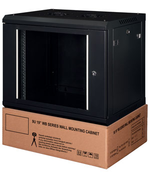 STEEL 06U6045-BL-F Επίτοιχη καμπίνα 6U με βάθος 450mm ''Flat Pack'' Μαύρη