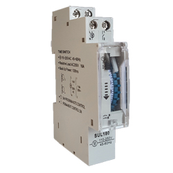 SUL180 Αναλογικός Ημερήσιος Χρονοδιακόπτης ράγας 17mm με Εφεδρεία