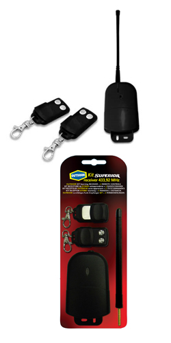SUPERIOR OUTDOOR KIT RECEIVER 12V DC Τηλεχειρισμός 2 Καναλιών με 2 Χειριστήρια 433.92MHz