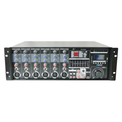 EITY SY2300 PA Μικροφωνικός ενισχυτής 6 Καναλιών 300W RMS, 4-16 Ohm, 100V, USB, SD, FM, BT, DSP, A/B